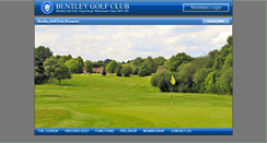 Desktop Screenshot of bentleygolfclub.com